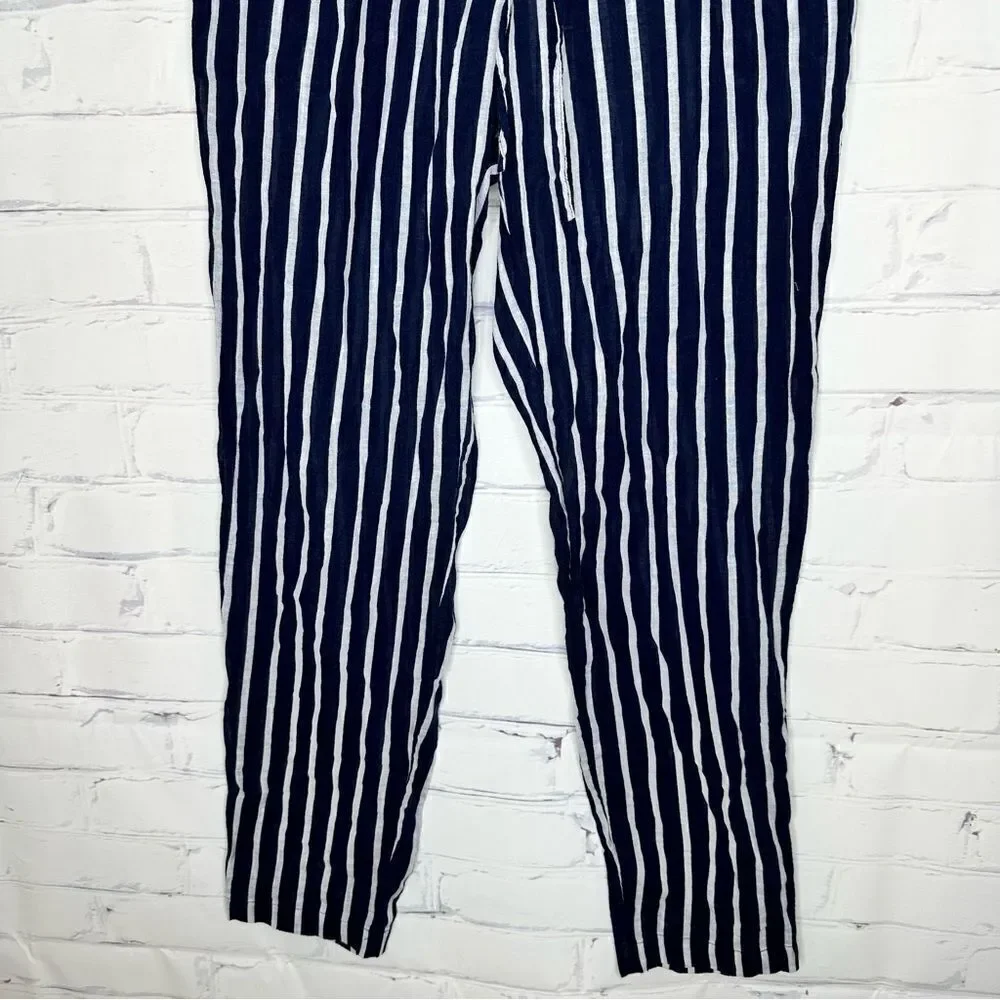 J. Crew‎ XS blue & white striped sheer pants